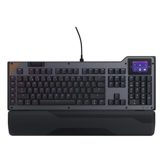 Clavier Turtle Beach Command KB5 avec switches Titan ultraplats et écran tactile 2,4" AZERTY français