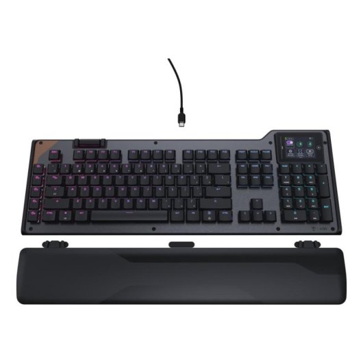 Clavier Turtle Beach Command KB5 avec switches Titan ultraplats et écran tactile 2,4" AZERTY français