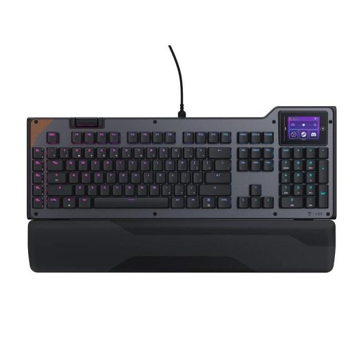 Clavier Turtle Beach Command KB5 avec switches Titan ultraplats et écran tactile 2,4" AZERTY français