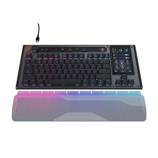 Clavier Turtle Beach Command KB7 magnétique compact avec écran tactile RGB AZERTY français