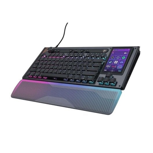 Clavier Turtle Beach Command KB7 magnétique compact avec écran tactile RGB AZERTY français