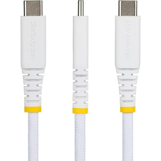 Cable de Carga StarTech USB-A a USB-C 1m 15W 3A Blanco
