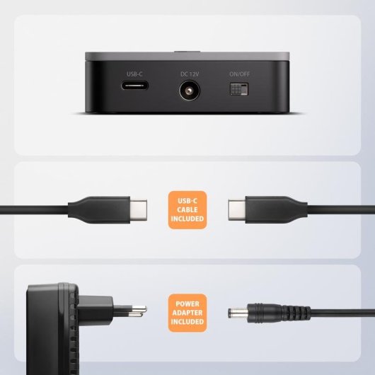 Base de connexion Axagon ADSA-M2C22L SSD M.2 USB 3.2 Gen 2x2 Type-C