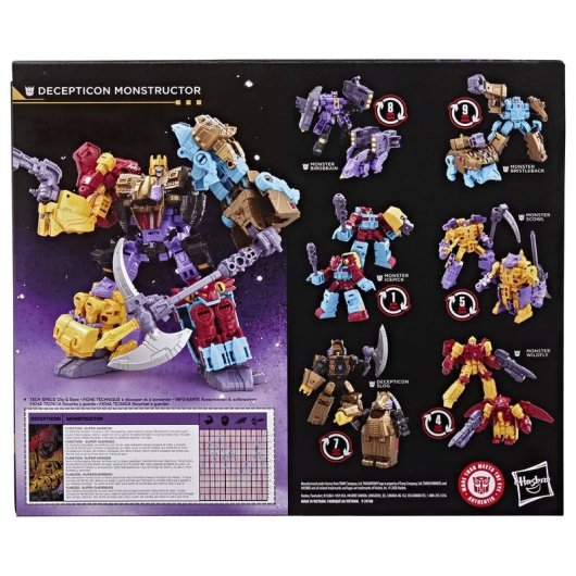 Set de Figuras Transformers Age of the Primes Decepticon Monstructor 6 en 1