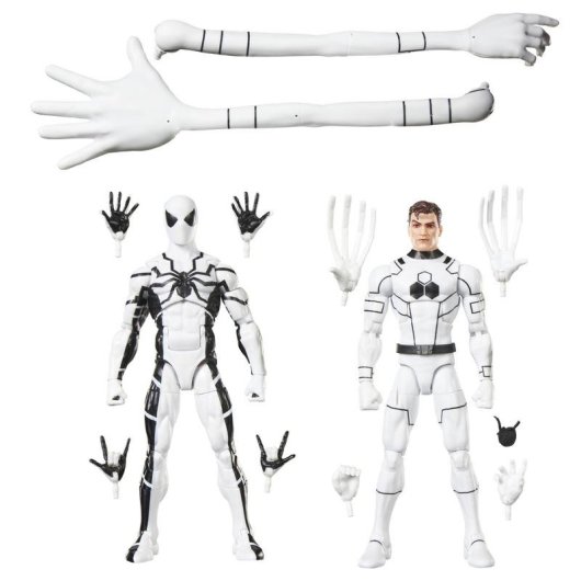 Figura de acao Hasbro Marvel Legends Future Foundation Mister Fantastic e Spider-Man com accessories