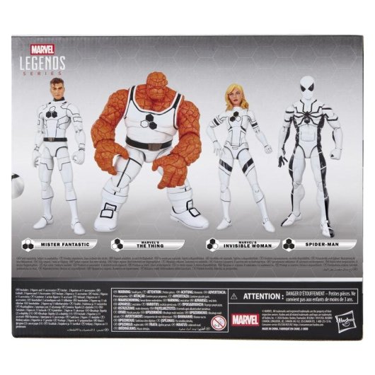 Figura de acao Hasbro Marvel Legends Future Foundation Mister Fantastic e Spider-Man com accessories