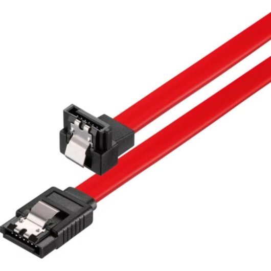Cabo SATA Sonero Conector em ângulo reto 50 cm Vermelho