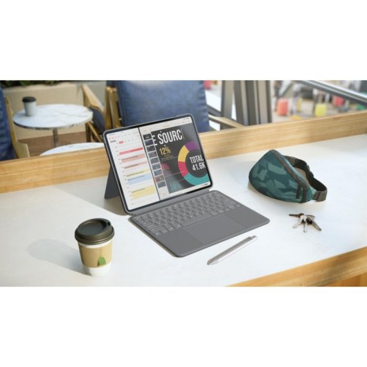 Tastiera Logitech Combo Touch magnetica con trackpad US International per iPad Air