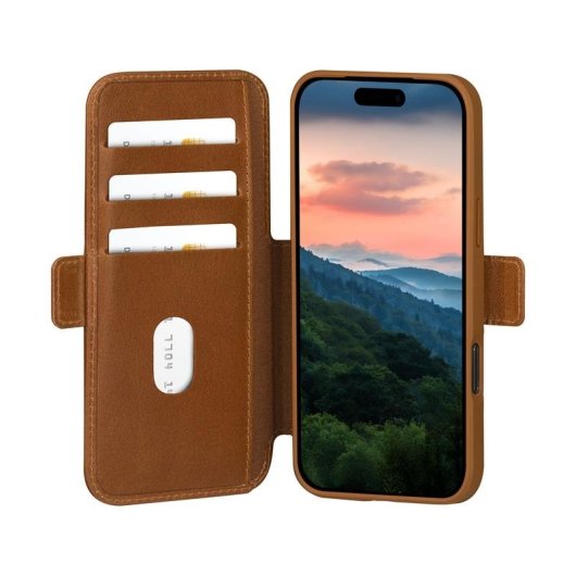 Funda pour mobile dbramante1928 portefeuille cuir bronzé avec support pour iPhone 17 Pro Max