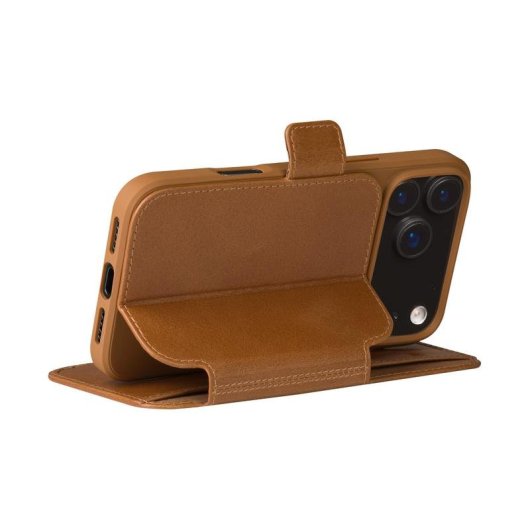 Funda pour mobile dbramante1928 portefeuille cuir bronzé avec support pour iPhone 17 Pro Max