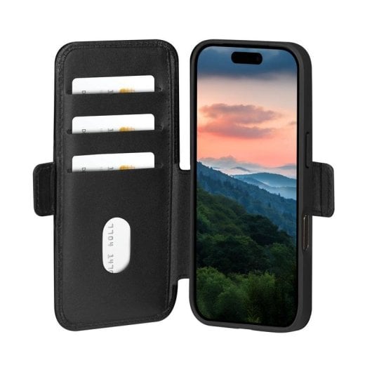 Funda para móvil dbramante1928 Leder Wallet Schwarz mit Ständer für iPhone 17 Pro