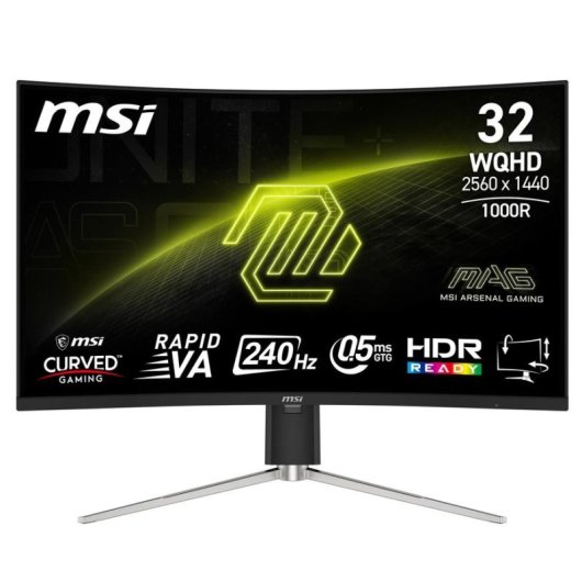 Monitor MSI MAG 325CQRXF E2 31,5" Wide Quad HD 240Hz VA Curvo Ajuste Altura