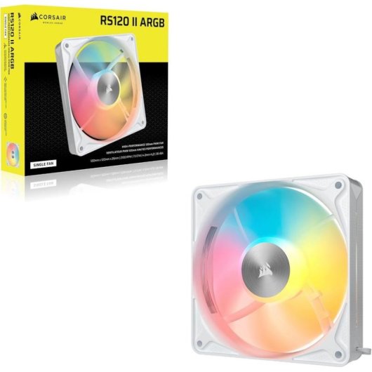 Extra ventilator Corsair RS120 II ARGB 120mm PWM met Zero RPM modus