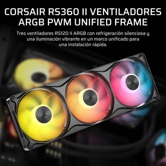 Ventilateur supplémentaire Corsair RS360 II ARGB 360mm PWM silencieux avec chaînage