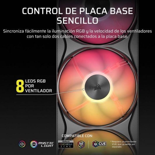 Ventilateur supplémentaire Corsair RS360 II ARGB 360mm PWM silencieux avec chaînage