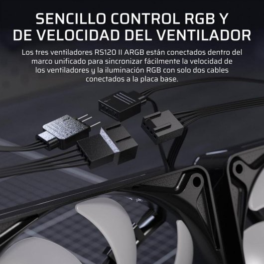 Ventilateur supplémentaire Corsair RS360 II ARGB 360mm PWM silencieux avec chaînage