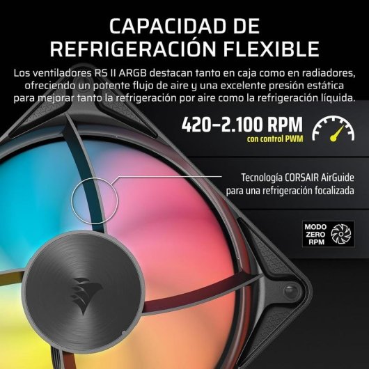 Ventilateur supplémentaire Corsair RS360 II ARGB 360mm PWM silencieux avec chaînage