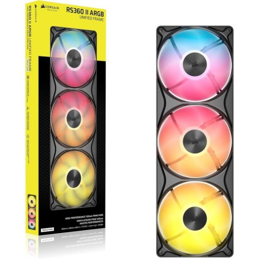 Ventilateur supplémentaire Corsair RS360 II ARGB 360mm PWM silencieux avec chaînage
