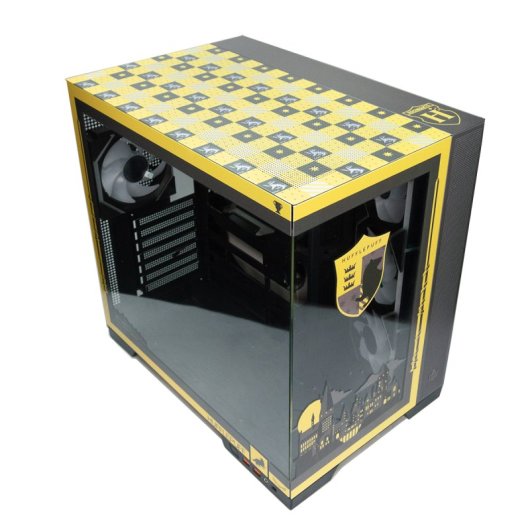 Torre PC Forgeon Tiberium EVO Torre ATX ARGB USB-C Cristal Templado Negra House Pride Hufflepuff