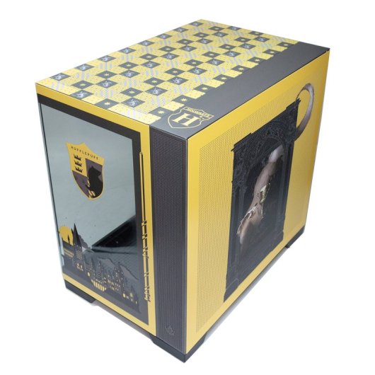 Torre PC Forgeon Tiberium EVO Torre ATX ARGB USB-C Cristal Templado Negra House Pride Hufflepuff