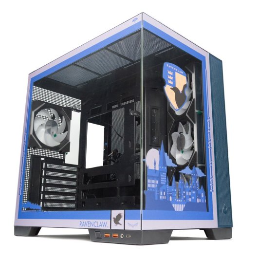 Torre PC Forgeon Tiberium EVO Torre ATX ARGB USB-C Cristal Templado Negra House Pride Ravenclaw