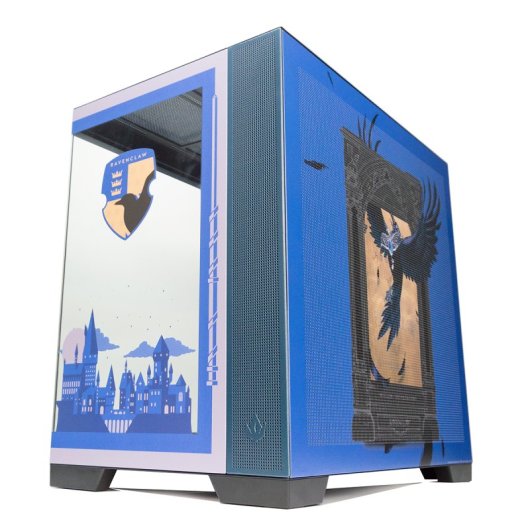 Torre PC Forgeon Tiberium EVO Torre ATX ARGB USB-C Cristal Templado Negra House Pride Ravenclaw