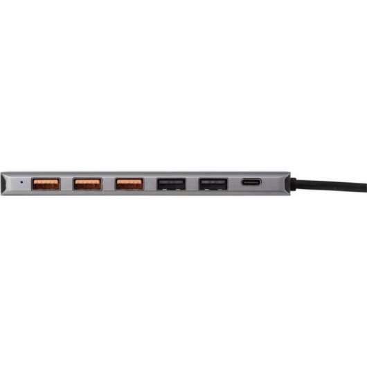 Hub Renkforce 7 portas 10 Gbit/s USB-C RF-7465828 compacto cinzento