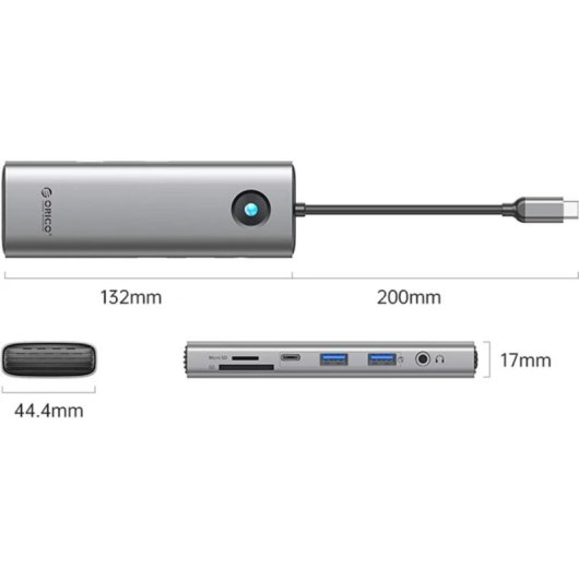 Dock USB-C Orico PW11 9 puertos HDMI 4K Ethernet 2.5G