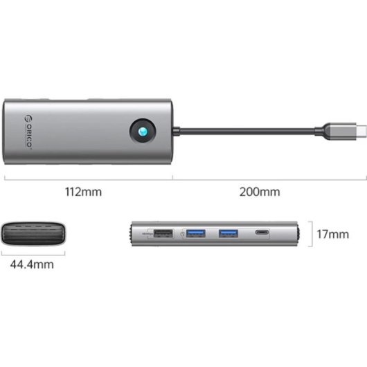 Docking USB-C Orico PW11 8 porte HDMI 2.0 VGA Ethernet