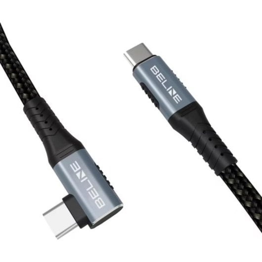Câble Thunderbolt 4 Beline USB-C 1m 40 Gbps 240W Angle Noir