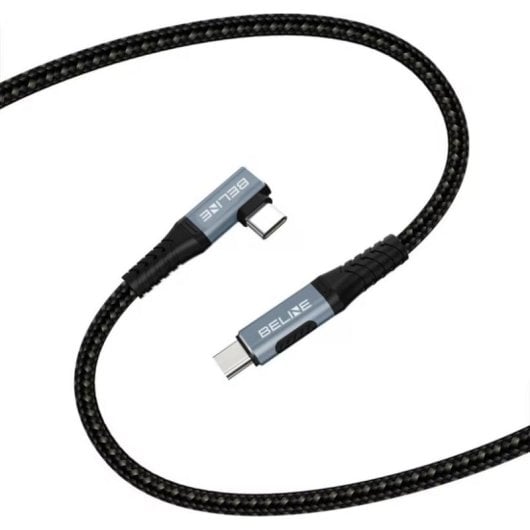 Câble Thunderbolt 4 Beline USB-C 1m 40 Gbps 240W Angle Noir