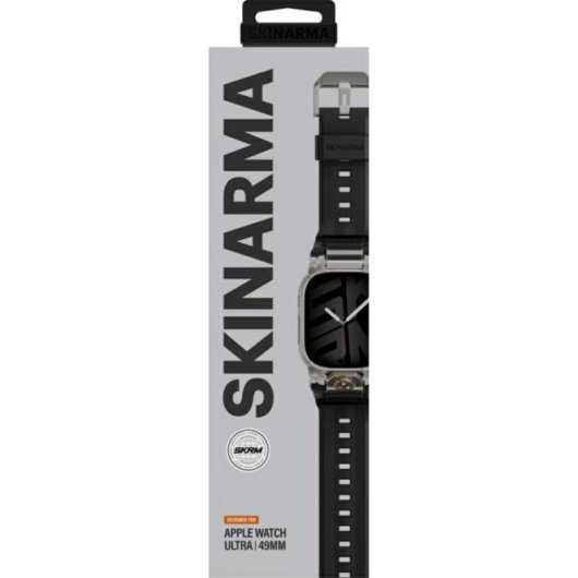 Correa de Silicona Skinarma con Hebilla de Acero Inoxidable para Apple Watch Negro
