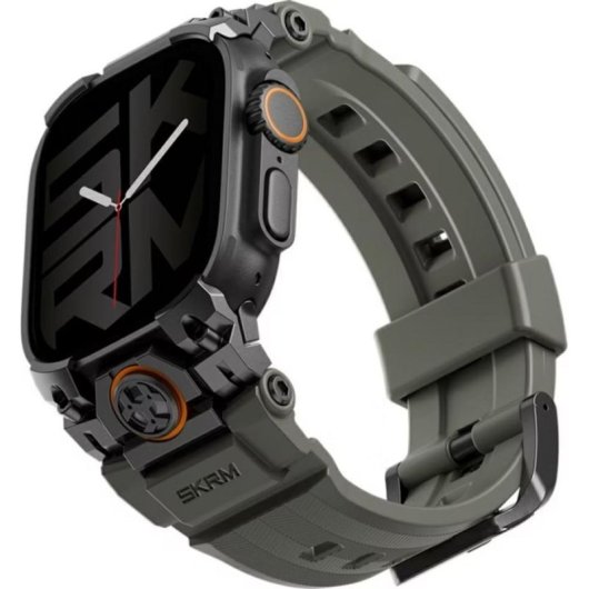 Correa Skinarma para Apple Watch Silicona y Acero Inoxidable Verde