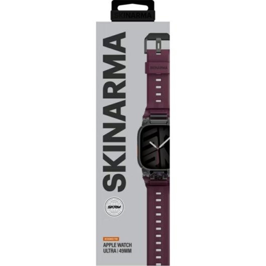 Correa Skinarma para Smartwatch Acero Inoxidable y Silicona Rojo