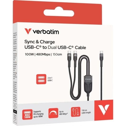 Cavo USB-C Verbatim 1,5 m 100 W