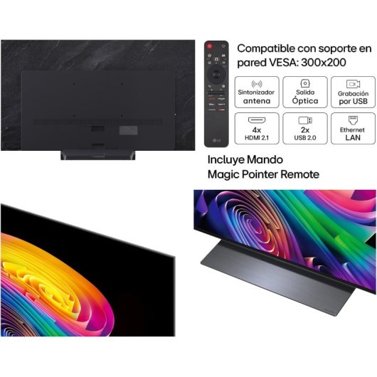 TV LG OLED evo AI OLED55C64LA 55" 4K UltraHD 120Hz Smart TV WebOS HDR10 Dolby Vision Dolby Atmos