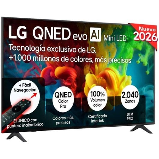 TV LG QNED evo MiniLED AI 75QNED82B6A 75" 4K UltraHD 120Hz Smart TV WebOS HDR10