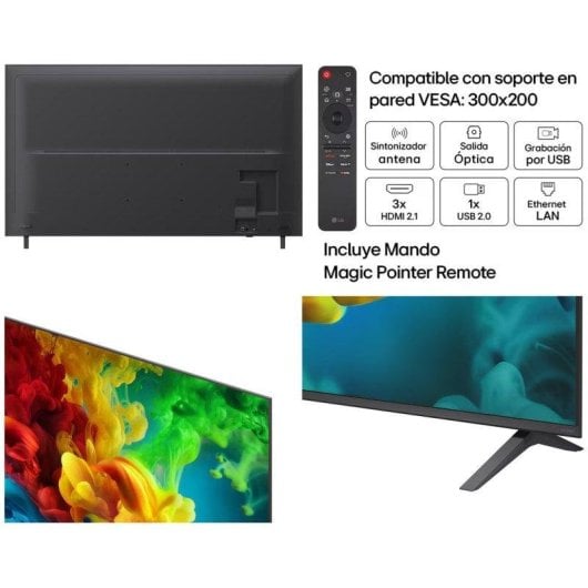 TV LG QNED evo MiniLED AI 75QNED82B6A 75" 4K UltraHD 120Hz Smart TV WebOS HDR10