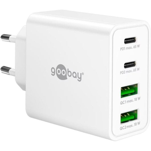 Caricatore USB-C Goobay 65W GaN 4 porte Power Delivery