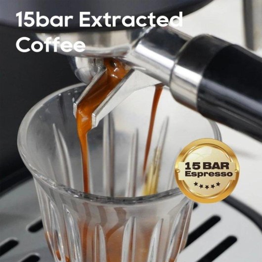 Cafetière expresso semiautomatique HiBREW H5A 1,2 L 15 Bars avec mousseur