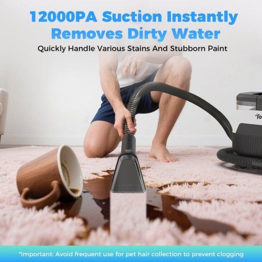 Aspirateur Lavatapis Teendow C6 Max 1650W 12000 Pa 1250 ml 950 ml