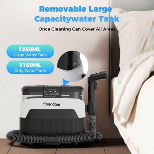 Aspirateur Lavatapis Teendow C6 Max 1650W 12000 Pa 1250 ml 950 ml