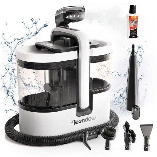 Aspirador de Tapicerías Teendow C7 Max 1800 W 16 kPa Doble Depósito Blanco