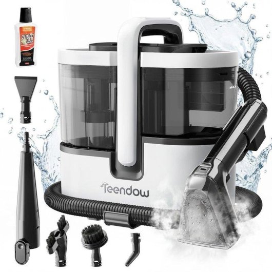 Aspirador de Tapicerías Teendow C7 Max 1800 W 16 kPa Doble Depósito Blanco