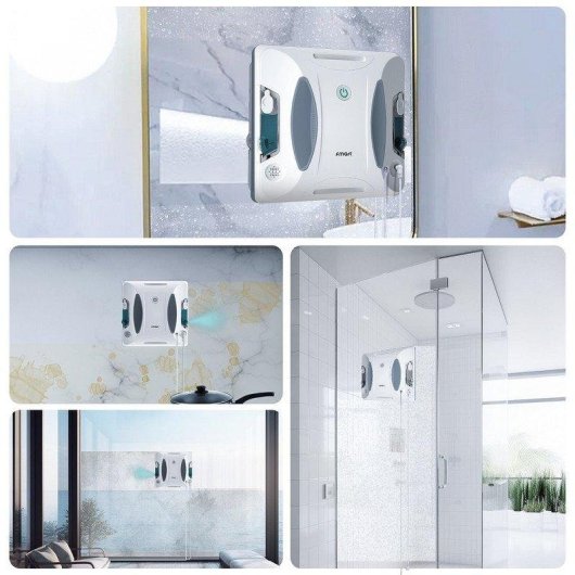 Robot Nettoyeur Vitres FMART W6 - 3800Pa Spray Ultrasonico