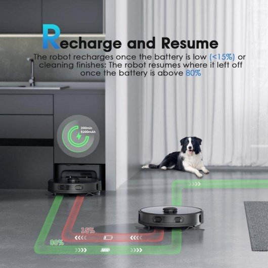 Aspirador Robô com Mopa Teendow D65s Max Com Esvaziamento Automatico Navegação LiDAR 6000 Pa