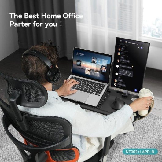 Sedia Ergonomica Newtral NT002 Reposapiedi 4D Nera