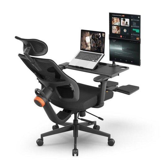 Sedia ergonomica Newtral MagicH-BP + LAPD-BLACK Scrivania smontabile