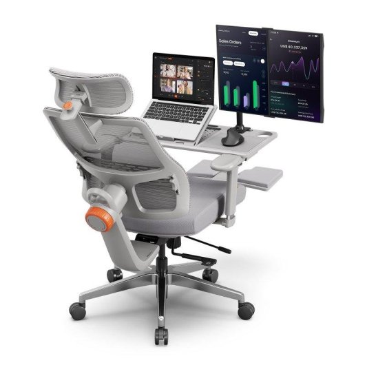 Chaise Ergonomique Newtral MAGICH-GPRO+LAPD-Gray Gris