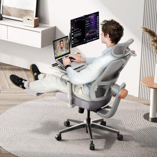 Chaise Ergonomique Newtral MAGICH-GPRO+LAPD-Gray Gris